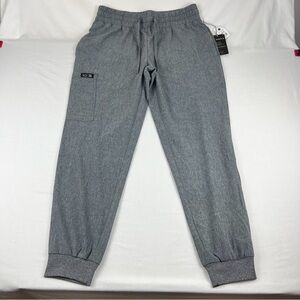 KOI Basics Heather Grey‎ Gemma Jogger Scrub Pants, Size Small Petite-NWT